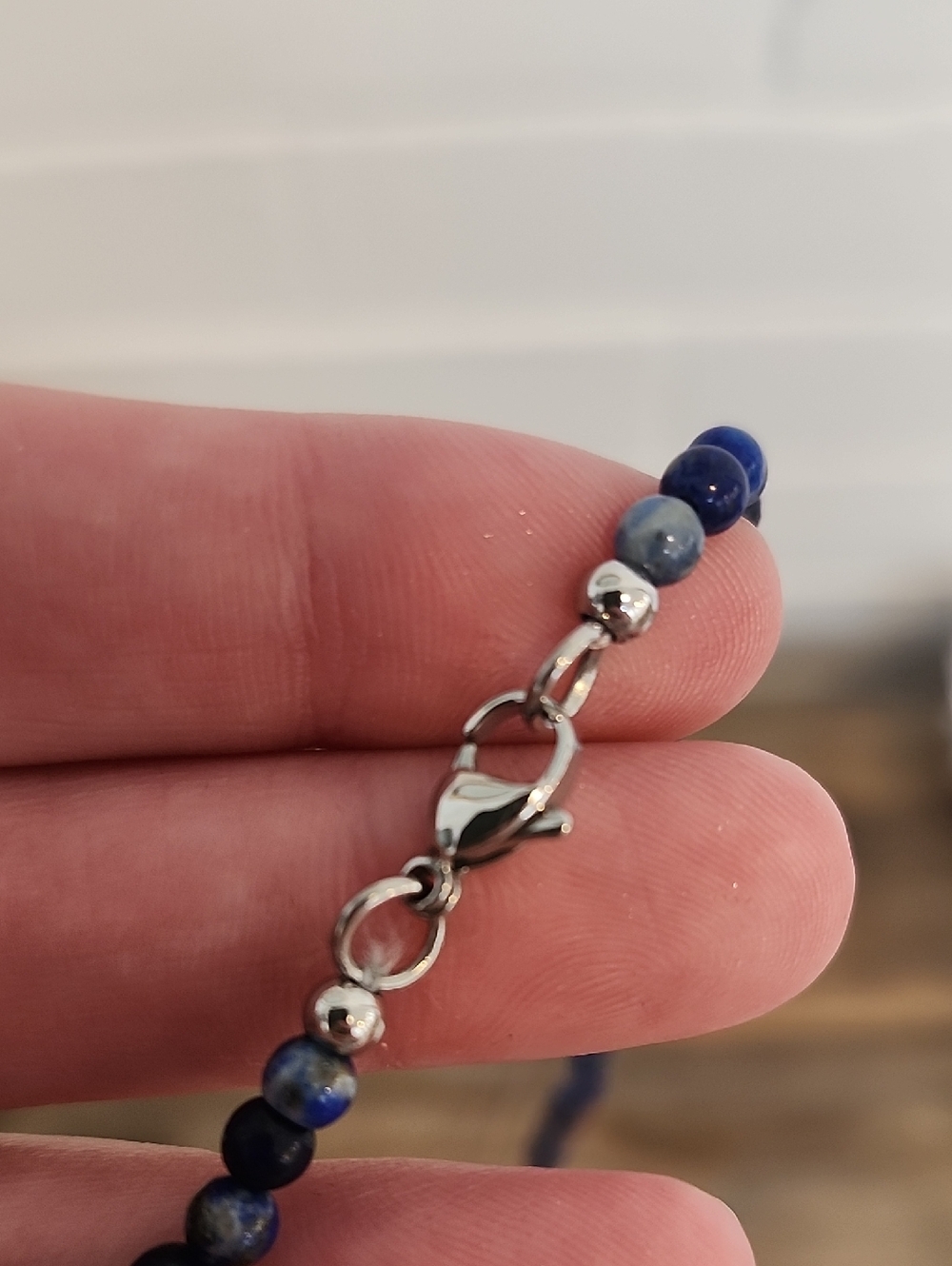 Beaded Blue Necklace - Picture 4 of 5